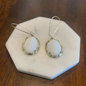 Kendra Scott White Drop Earrings (RETIRED STYLE & STONE)